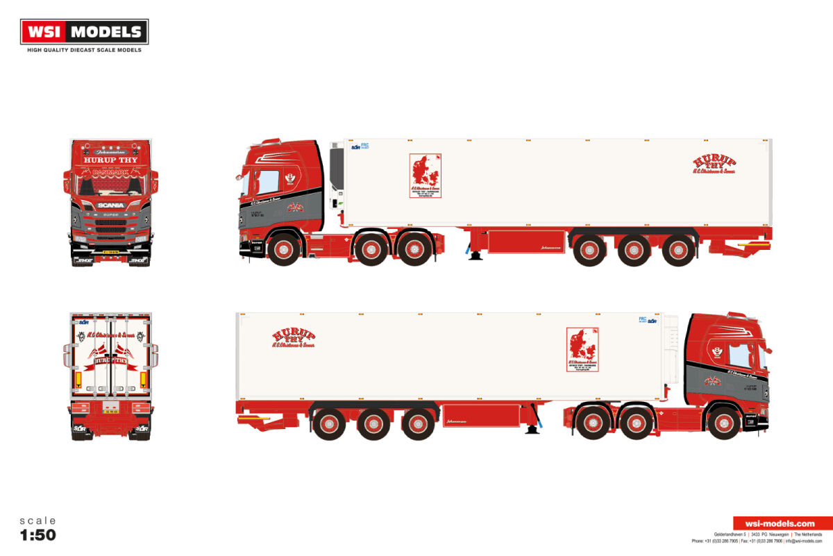01-5443 - WSI - Scania S Highline 6x2 mit 3achs Kühlauflieger - N.C.Christensen&Sonner - DK